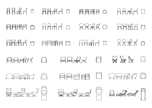 250+ Furniture DWG CAD Blocks in Plan and Elevation (All Packs)