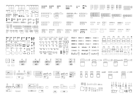 250+ Furniture DWG CAD Blocks in Plan and Elevation (All Packs)