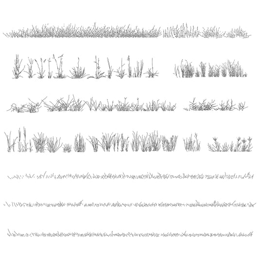Grass DWG CAD Blocks in Elevation